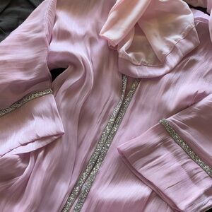 Peony pink abaya set
